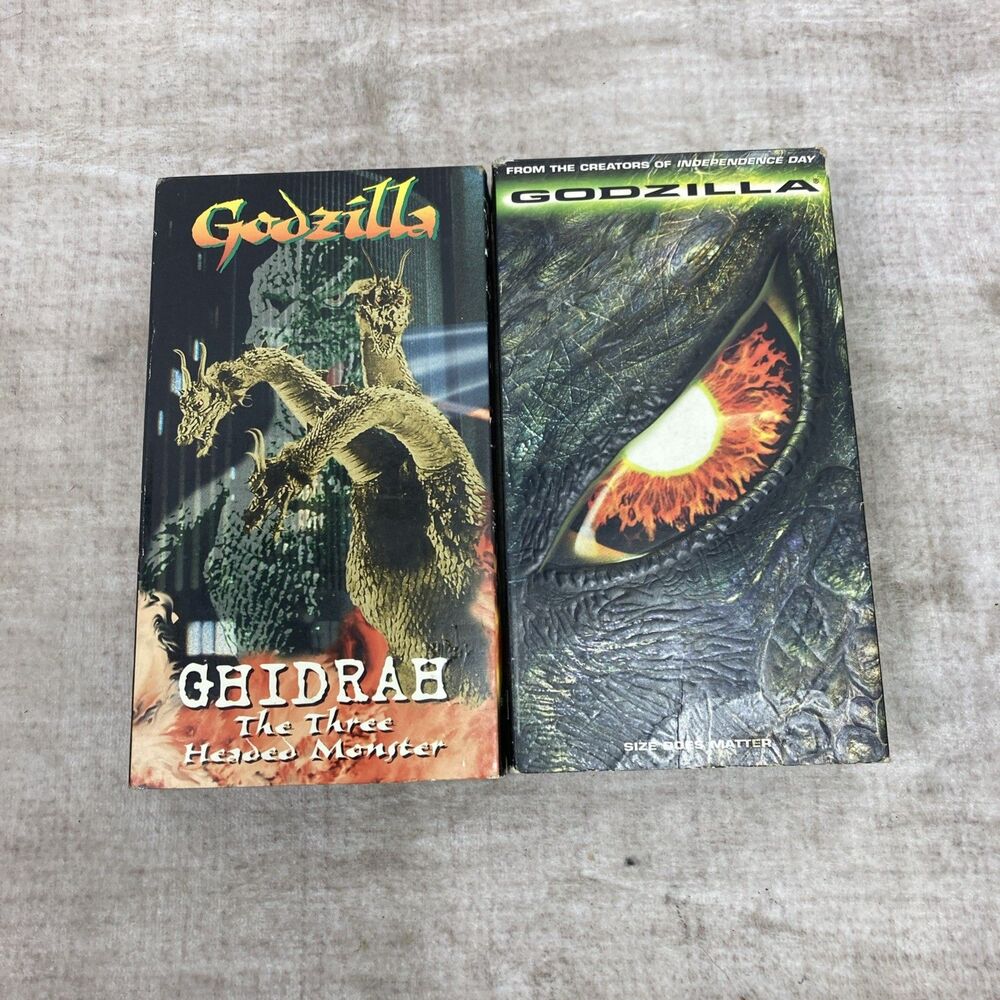 Vintage Godzilla Ghidrah Vhs Lot Anchor Bay Movies